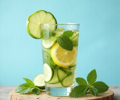 Detox water with fruits