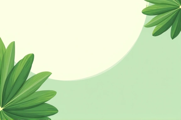 Abstract green and white elements representing natural health and beauty